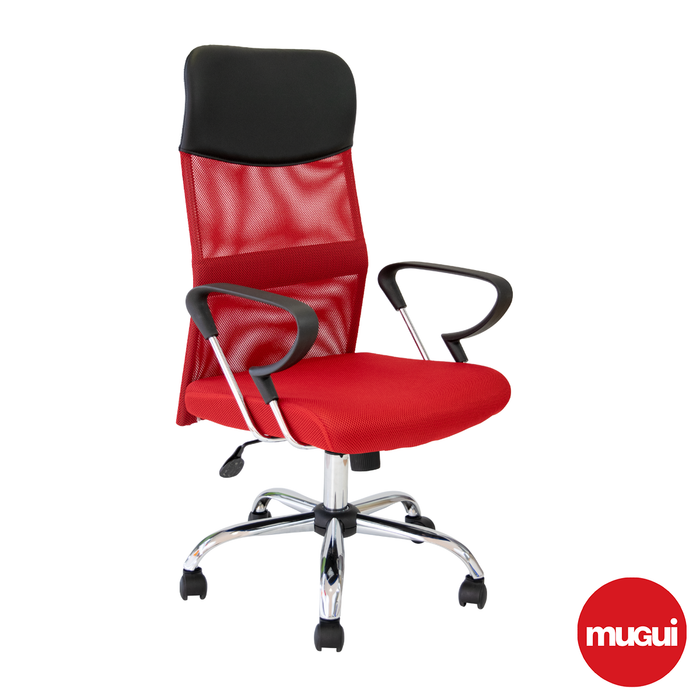 Silla ejecutiva alta roja 4087 rojo